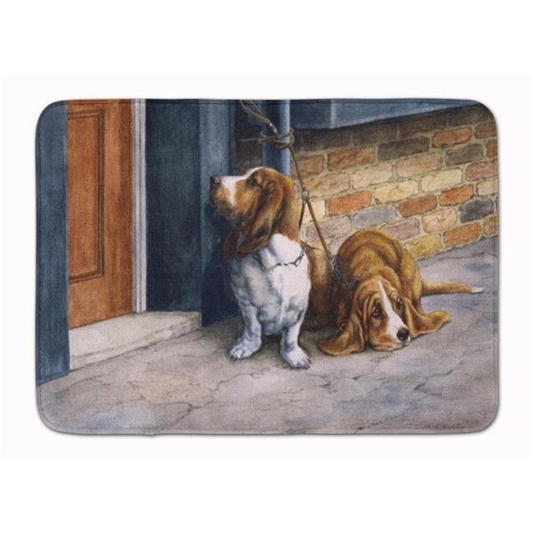 Carolines Treasures Carolines Treasures BDBA0016RUG Bassets Basset Hound Machine Washable Memory Foam Mat BDBA0016RUG - main